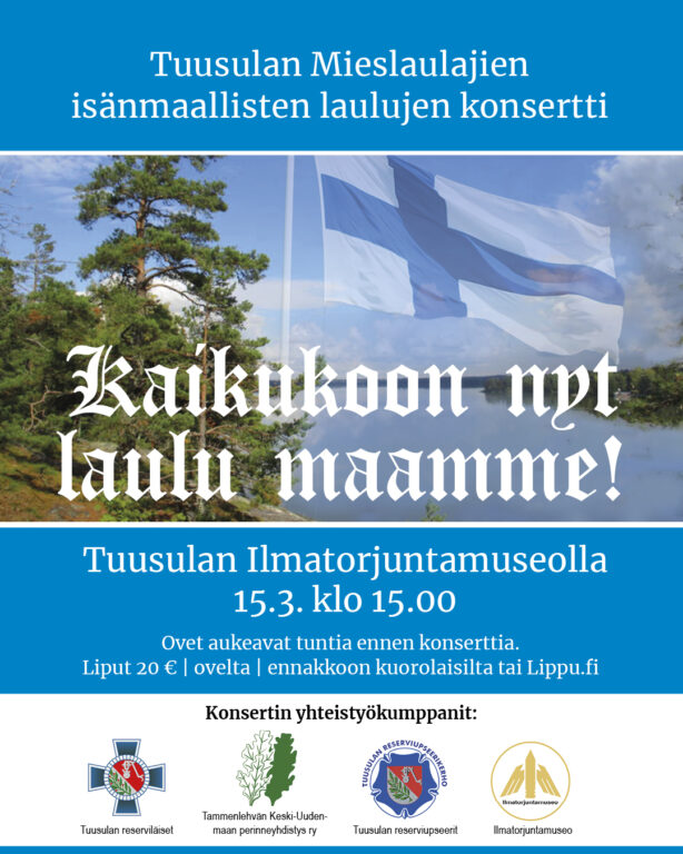 Tuusulan Mieslaulajat Ilmatorjuntamuseolla.